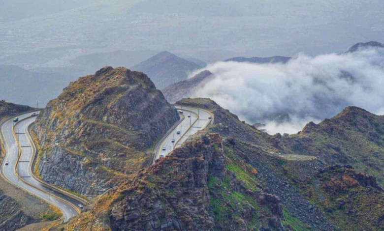 Winter in Taif... Fog paints enchanting scenes on the mountain peaks