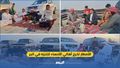 أمطار الأحساء تنعش الكشتات البرية في طريق العقير