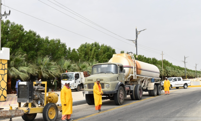 Mlijah Municipality removes 828 cubic meters of rainwater and secures roads