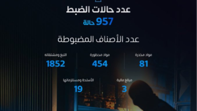 الجمارك السعودية تحبط 957 عملية تهريب مخدرات وأموال في أسبوع