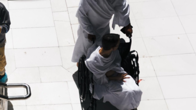 Special pathways for the elderly and people with disabilities in the Grand Mosque