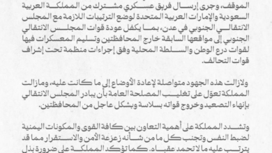 Saudi Arabia rejects the Southern Transitional Council's moves in Hadramawt and Al-Mahra