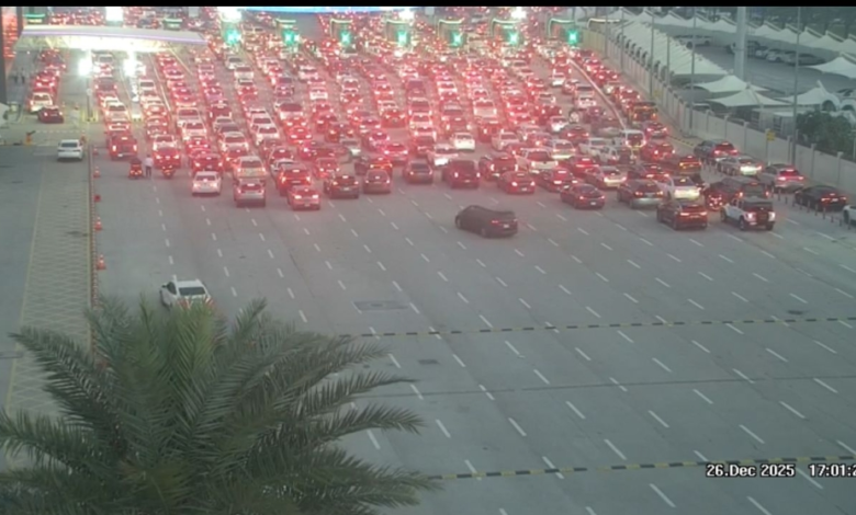 زحام جسر الملك فهد اليوم: زمن العبور للسعودية يقفز لـ 40 دقيقة