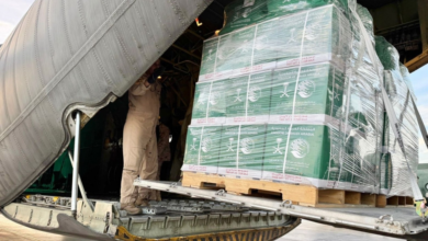 وصول الطائرة الإغاثية السعودية الـ 78 لدعم غزة عبر مطار العريش