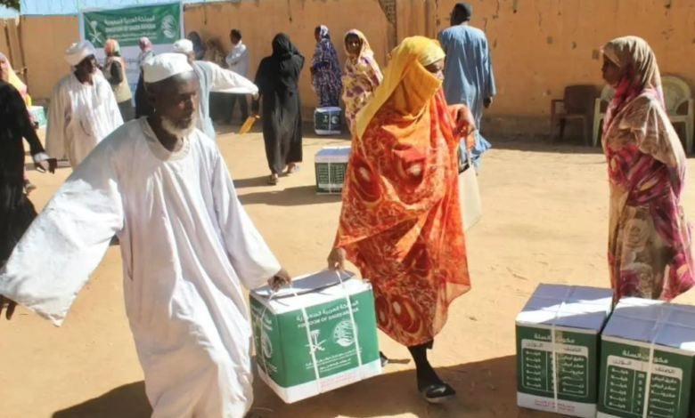 King Salman Relief Center distributes food baskets in Berber, Sudan
