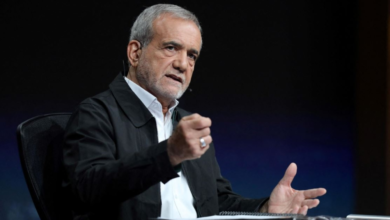 بزشكيان يتهم واشنطن وتل أبيب بتأجيج اضطرابات إيران