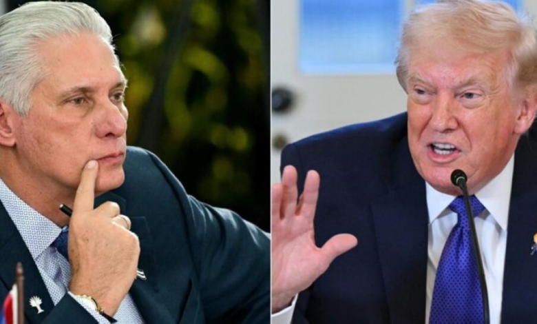 The Cuban president denies holding talks with the Trump administration