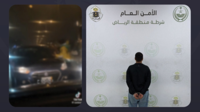 A car thief was arrested in Riyadh, and the person who posted the video is being pursued