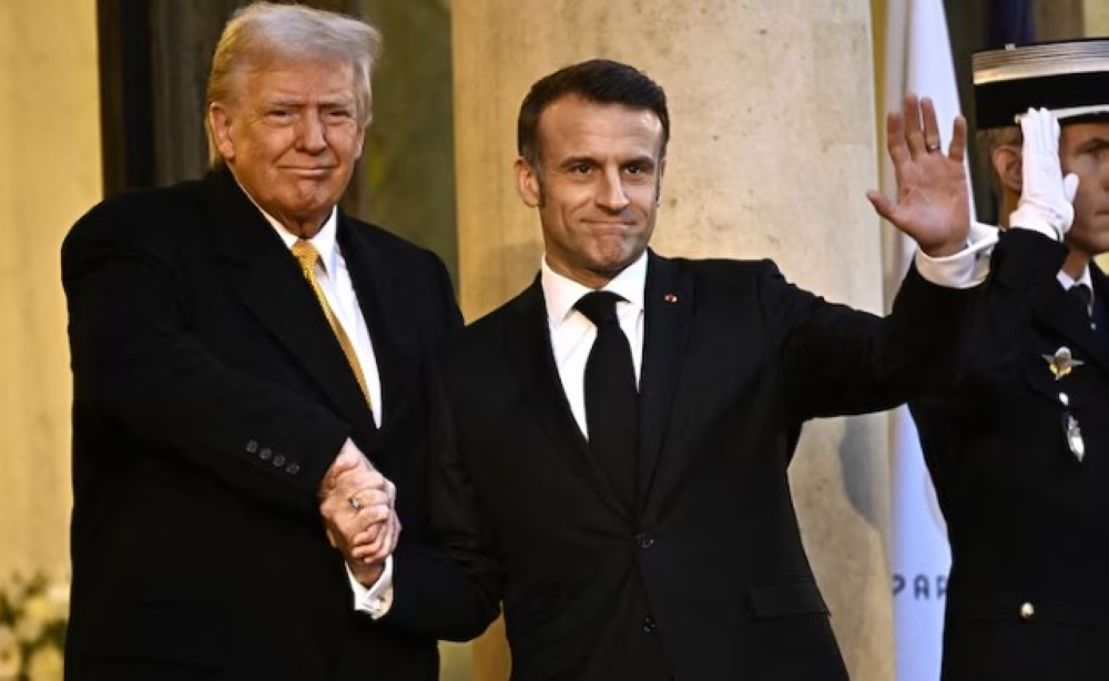 Trump and Macron - abcnews
