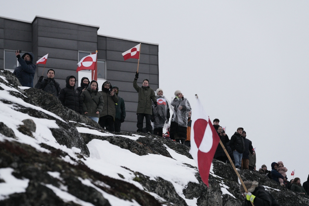 متظاهرون مناهضون لترامب في جرينلاند - أ ف ب