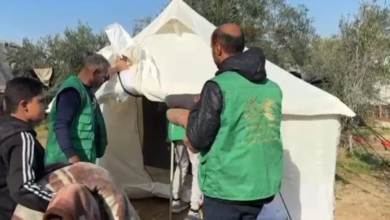 مركز الملك سلمان للإغاثة يغيث عائلة نازحة في غزة