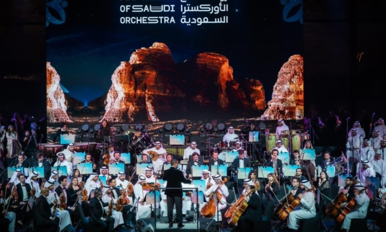 The masterpieces of the Saudi orchestra shine in the Maraya Hall in Al-Ula