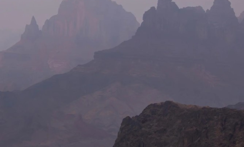 أمطار تبوك.. هطول غزير وتحذيرات من جريان السيول