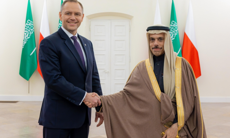 The Saudi Foreign Minister meets with the Polish President in Warsaw to discuss the latest developments