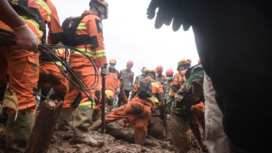 ارتفاع وفيات انهيار أرضي في إندونيسيا إلى 50 بجاوة الغربية