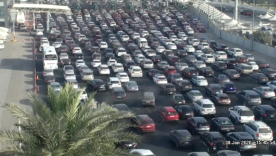 زحام جسر الملك فهد يرفع زمن العبور لـ44 دقيقة وحلول عبر نفاذ