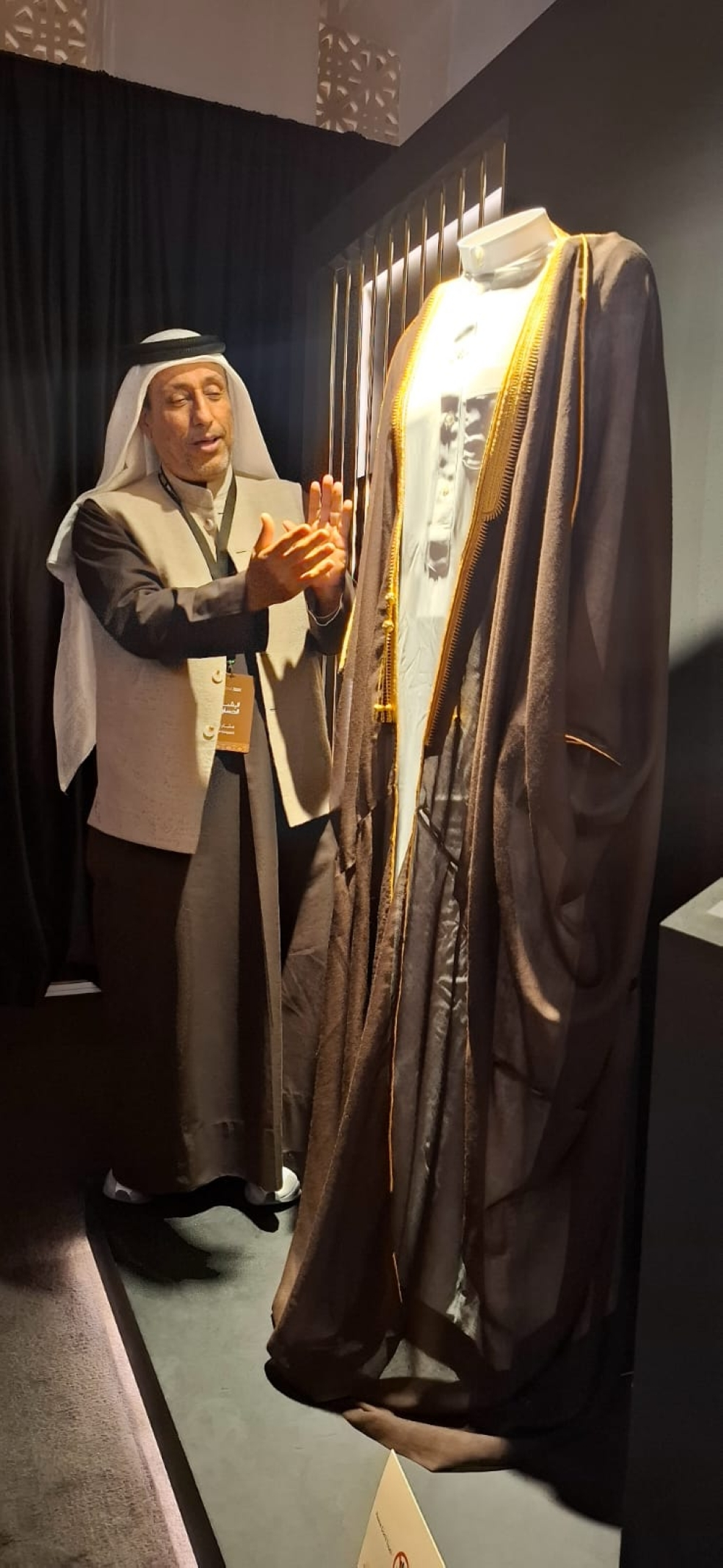 The unifying king's bisht is on display at the Al-Ahsa Bisht Festival