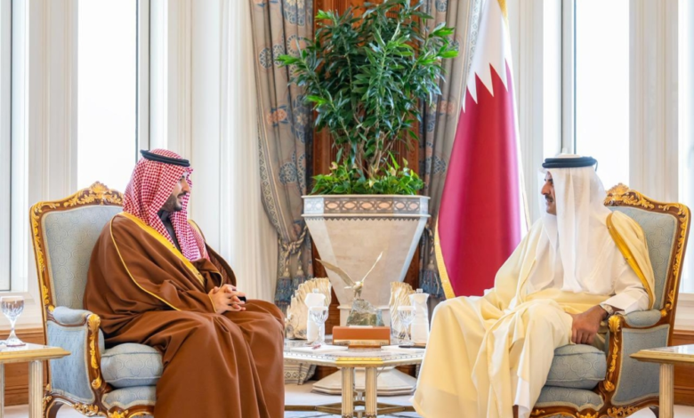 Saudi Defense Minister meets with Qatari Emir to discuss regional developments