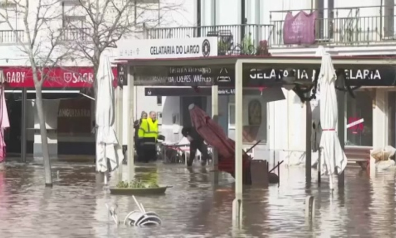 العاصفة مارتا: هدوء في إسبانيا والبرتغال وخسائر بشرية ومادية