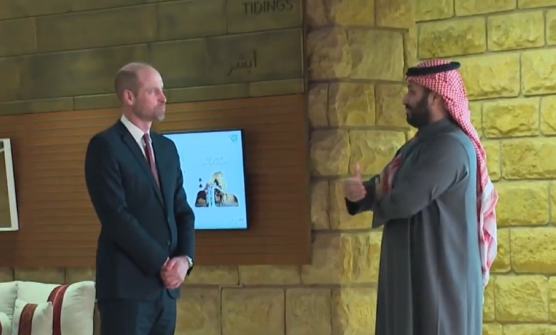 Crown Prince and Prince William on a historic tour of the Al-Turaif district in Diriyah