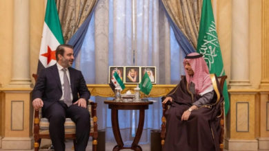 Faisal bin Farhan discusses with Al-Shaibani support for Syria's security and economy