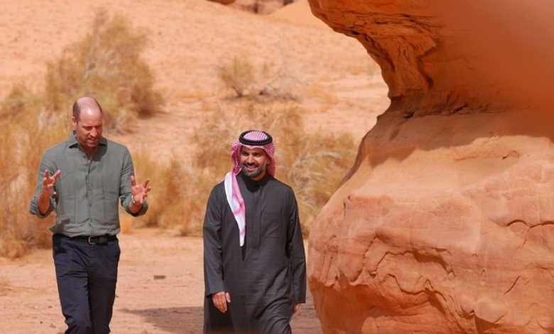 الأمير ويليام يزور مهرجان فنون العلا ويشيد بالتجارب البصرية