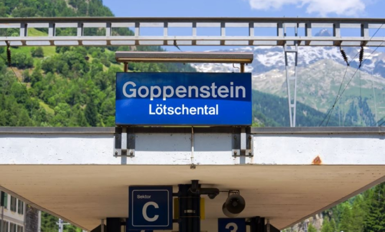 انحراف قطار في سويسرا بجبال الألب وسقوط جرحى