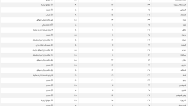 درجات الحرارة العظمى اليوم في السعودية: الدمام 27 ومكة 34