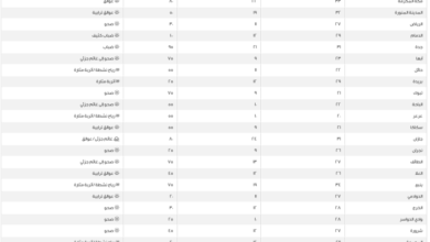 درجات الحرارة اليوم في السعودية: الدمام 29 ومكة 33