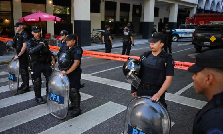 A parcel bomb exploded at a police academy in Buenos Aires, injuring three officers
