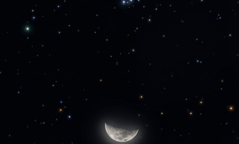اقتران القمر والثريا في رمضان 2026: دليل الرصد والمشاهدة