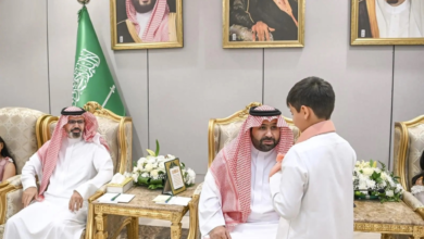 أمير جازان يشارك الأيتام وأبناء الشهداء إفطار رمضان السنوي