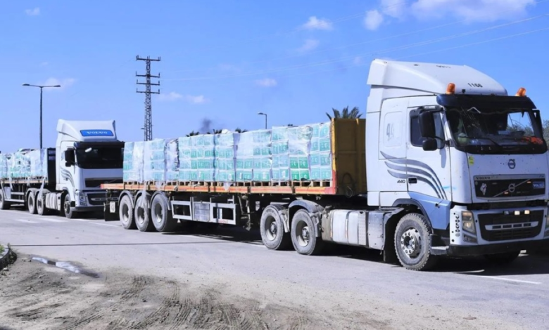 A new Saudi aid convoy arrives in Gaza to support the Palestinian people